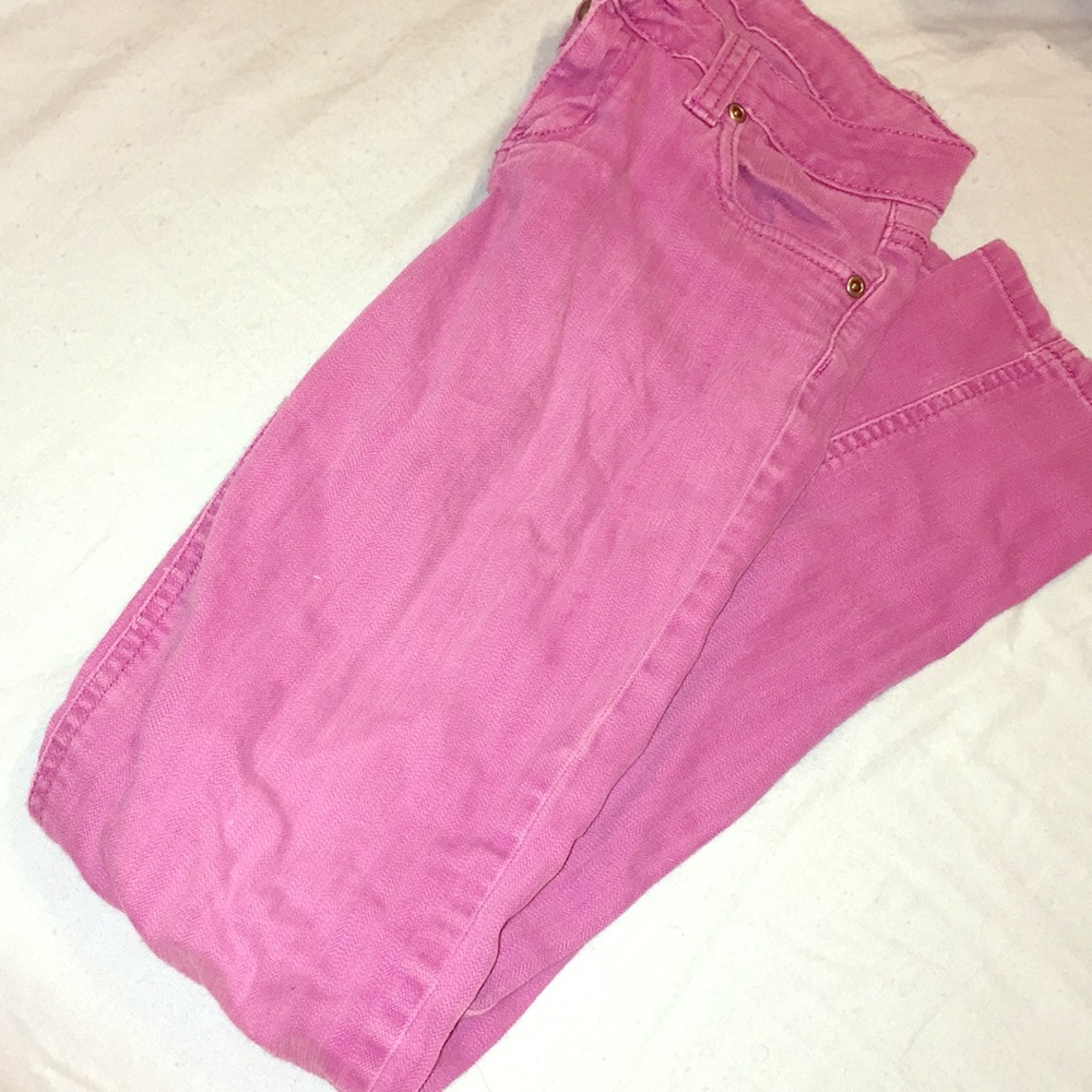 Pink skinny jeans